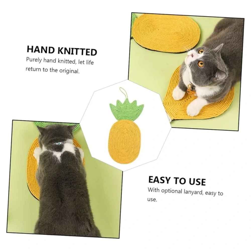 ✨BNWT - Hanging Pineapple Crocheted Cat Scratching Mat✨